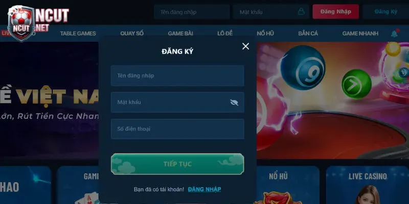 Hướng Dẫn Đăng Ký/Đăng Nhập Lucky88 - Thao Tác Đơn Giản 3 Bước 4: Truy cập Account trải nghiệm sản phẩm