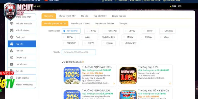 QH88 - Hướng Dẫn Tân Thủ Cách Nạp Và Rút Tiền Cấp Tốc 2 Hệ thống thanh toán của QH88 - Tiện lợi và nhanh chóng