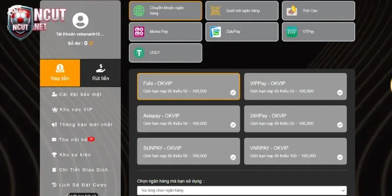 Xác nhận giao dịch với nhà cái và chờ hệ thống xử lý